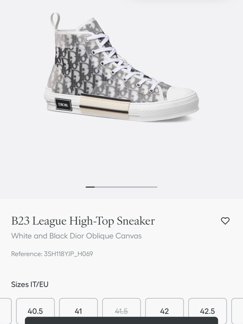 Dior Men B23 League High-Top Sneaker size 42 - Picture 6 of 7